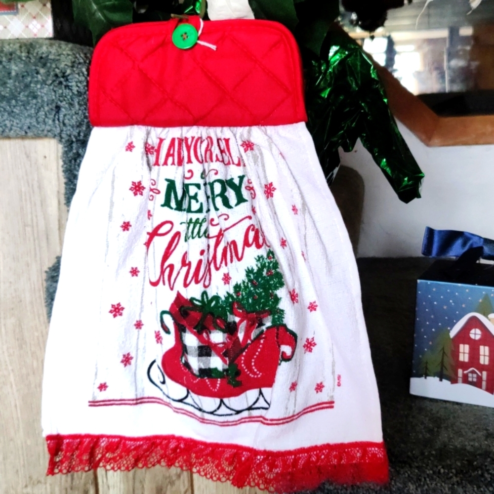 Handmade kitchen hanging towel